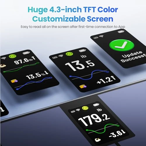 Smart Scale for Body Weight with Color Display — Body Composition Analysis, YINOLIFE