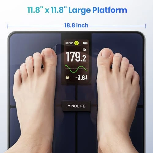 Smart Scale for Body Weight with Color Display — Body Composition Analysis, YINOLIFE