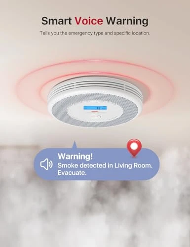 Smart Smoke and Carbon Monoxide Detector with Voice Location — Gas & CO Detectors, X-Sense