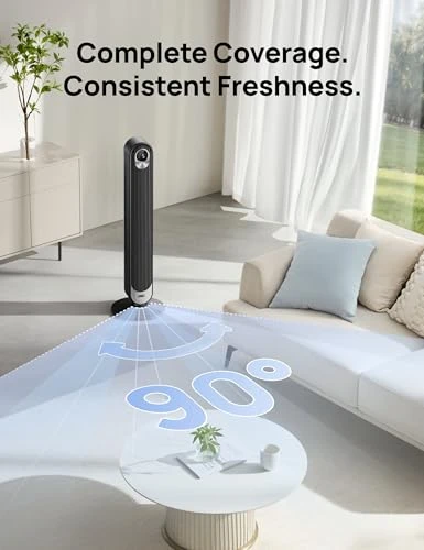 Smart Tower Fan with WiFi Voice Control, Oscillating, Bladeless, Floor Standing — Stand Fans, Dreo