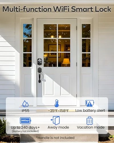 WiFi Smart Lock with Fingerprint and Keypad — Deadbolts, TEEHO