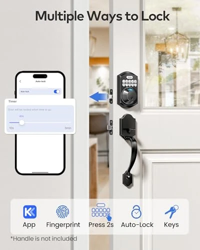 WiFi Smart Lock with Fingerprint and Keypad — Deadbolts, TEEHO