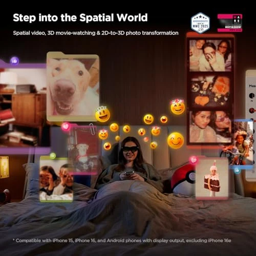 AR/XR Glasses with 201-inch Display — Immersive Viewing, RayNeo