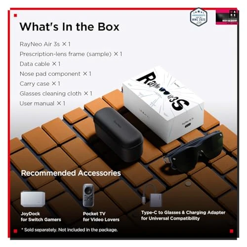 AR/XR Glasses with 201-inch Display — Immersive Viewing, RayNeo