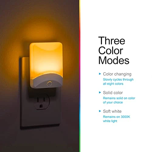 Color Changing LED Night Light with Dusk to Dawn Sensor — Night Lights, GE