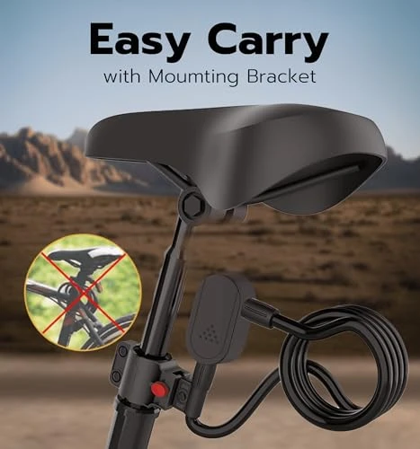 Fingerprint Bike Lock with Key — Cable, Anweller