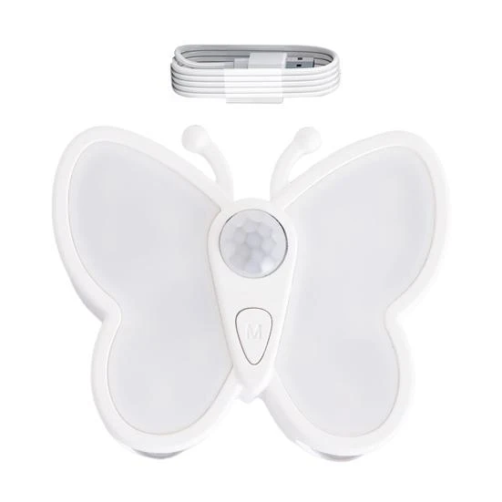 LED Butterfly Night Light with Adjustable Brightness — Night Lights, Blackcurrant