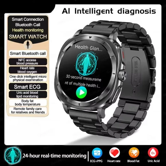 Smartwatch with Blood Fat and Blood Pressure Monitoring — Smartwatches, Carrefour