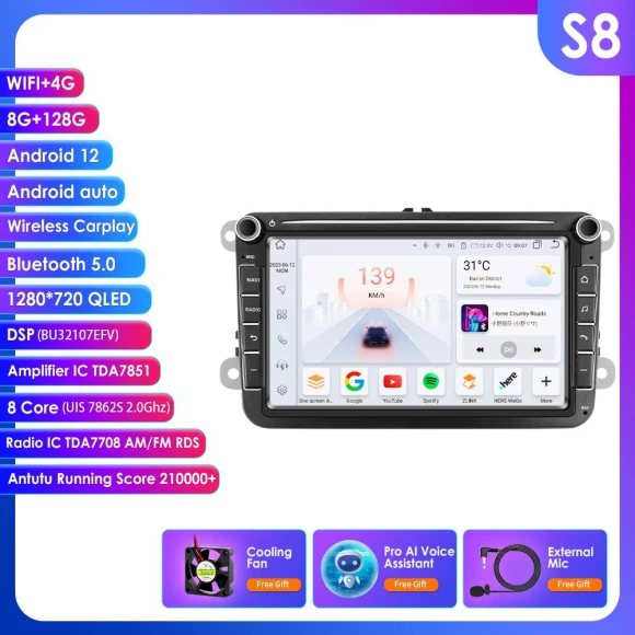 Double Din Android Multimedia Player — In-Dash, OSSURET