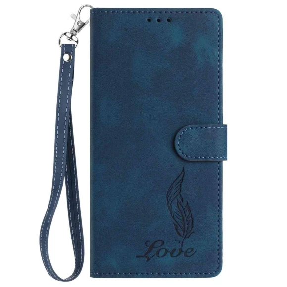 Leather Book Case with Embossed Feather Pattern — Protective Covers, Best Phone Cases
