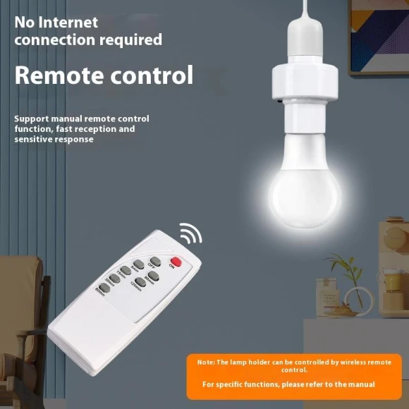 Smart Lamp Socket Adapter with Remote Control — Light Sockets, Minor Gentry