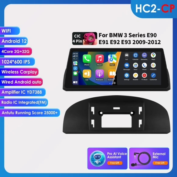 10.25-inch Smart Car System with GPS Navigation, CarPlay, and Android Auto — In-Dash, Hizpo