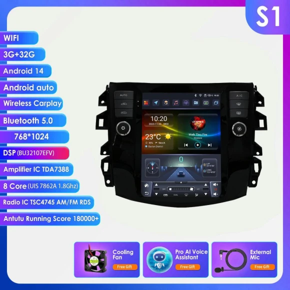 9.7 Inch Display Screen Carplay Android Multimedia Player — In-Dash, OSSURET