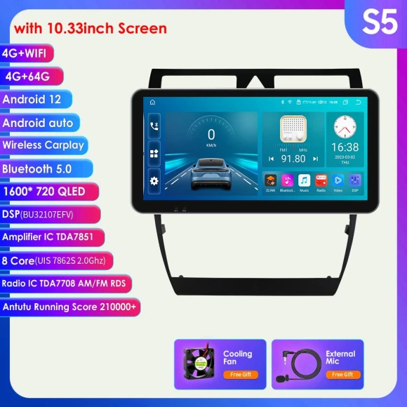 Android Car Stereo with CarPlay and GPS — In-Dash, Hizpo