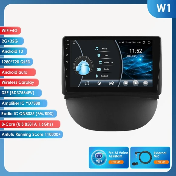 Car Multimedia Video Player with WIFI and Intelligent Screen — In-Dash, Hizpo