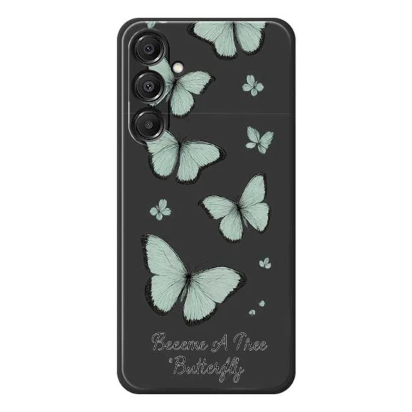 Green Butterfly Pattern Printing Straight Edge TPU Phone Back Cover — Back Covers, Smartwatch 2025