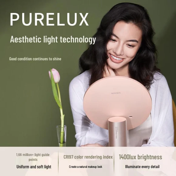 LED HD Smart Makeup Mirror — Handheld, AMIRO