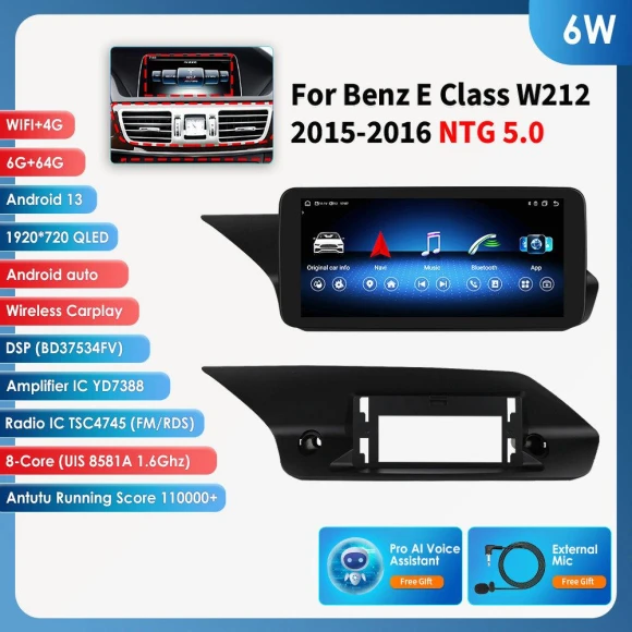 Octa Core Double Din Car Radio with Carplay and Android Auto — In-Dash, Hizpo