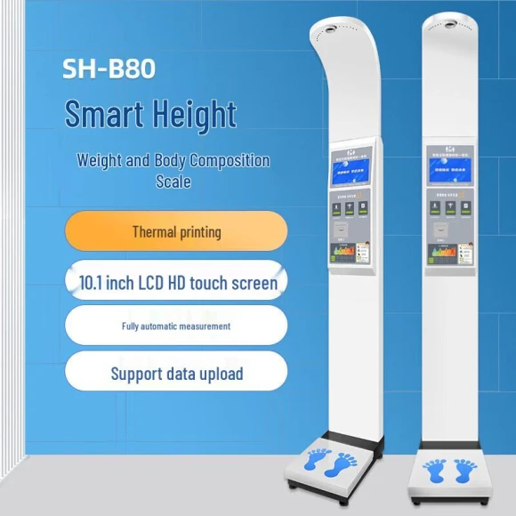 Smart Health Checkup Ultrasonic Height Weight Scale — Body Composition Analysis, SHANGHE
