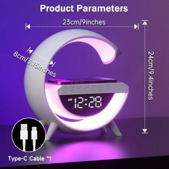 Smart LED Light Bulb with Bluetooth Speaker and Wireless Charger — LED, CrimsonCraft