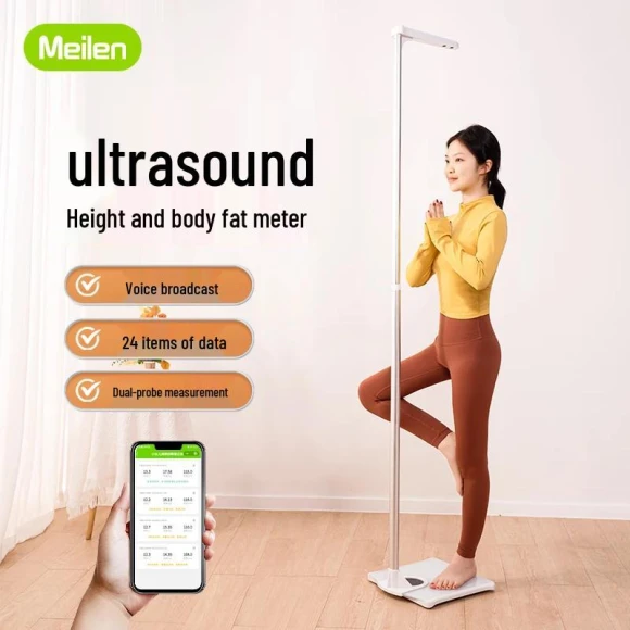 Smart Ultrasonic Height and Weight Body Fat Scale — Weight Management Tools, Meilen