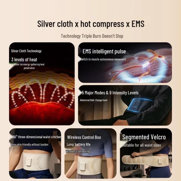 Smart Waist Massager and Slimming Belt — Rehabilitation & Therapy Equipment, SKG