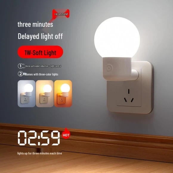 Voice-Activated Sensor Night Light — Motion Sensors, Chose One