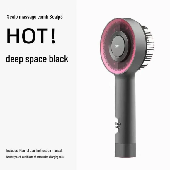 Smart Scalp Massager with Red Light Therapy — Head Relaxation Tools, Breo