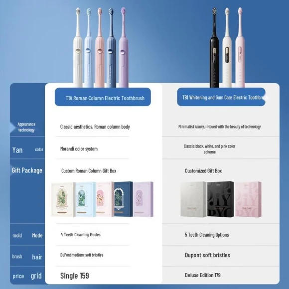Smart Sonic Electric Toothbrush for Couples — Rotating Electric Toothbrushes, Apiyoo