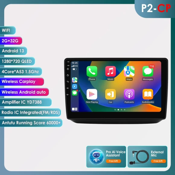 10.1-inch QLED 2din Android Car Multimedia Video Player — Car Infotainment System, Hizpo