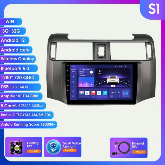 Android Car Stereo with 9-inch Display — In-Dash, Hizpo