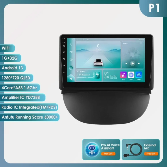 Car Multimedia System with CarPlay and Android Auto — In-Dash, Hizpo