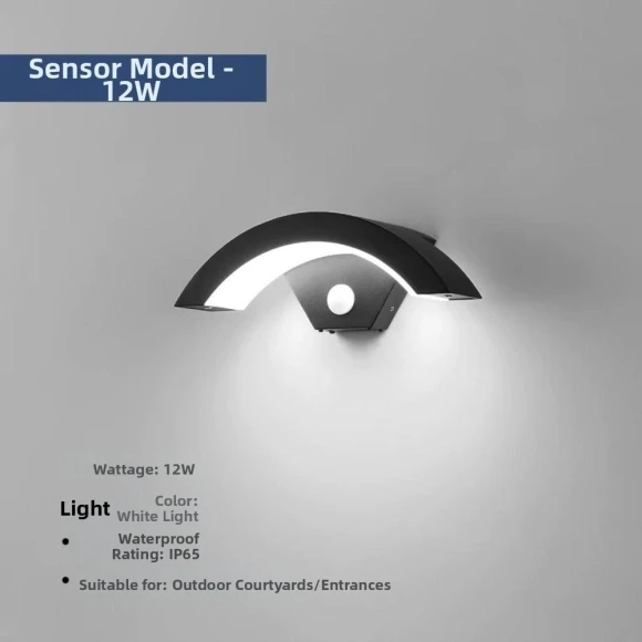 Outdoor Wall-Mounted LED Light with Motion Sensor — Outdoor Security & Flood Lighting, Odeon Light