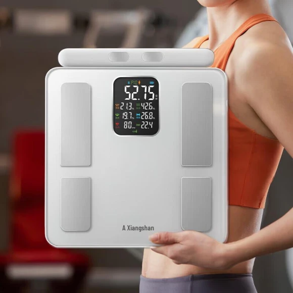 Smart Body Fat Scale with Handle — Body Composition Analysis, Shan