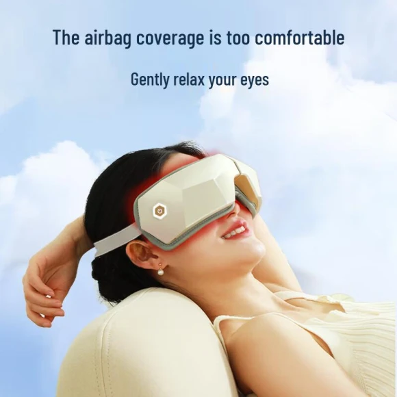 Smart Eye Massager with Heat, Bluetooth Music & Airbag Massage — Pillows, Hezheng