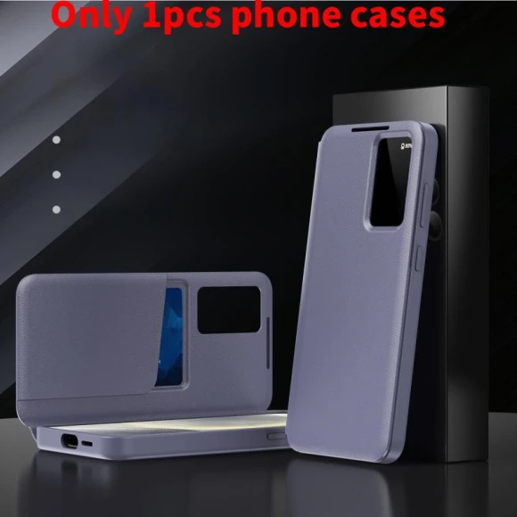 Smart Leather Flip Case with Window and Card Slot — Phone Accessories, TheDailyPress