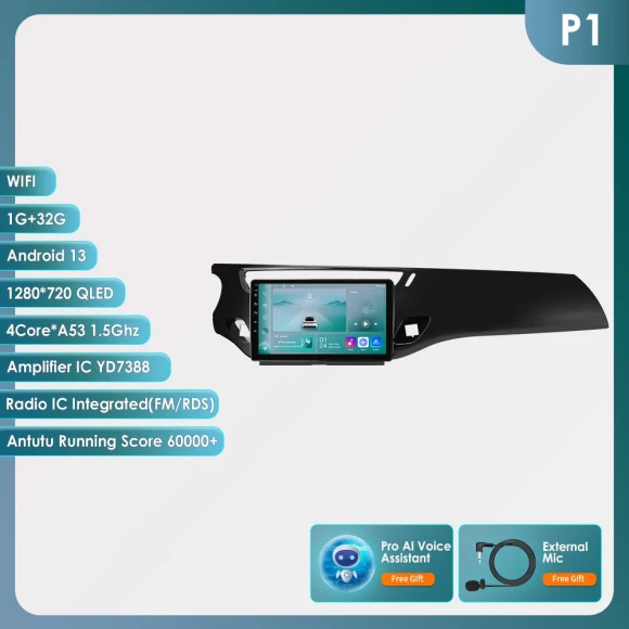 Android Car Radio Multimedia Video Player GPS Navigation Head Unit — In-Dash, Hizpo