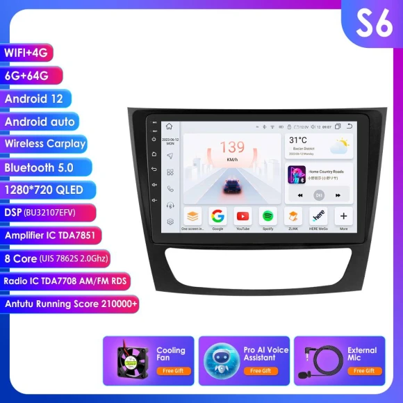 Android Car Radio with CarPlay — In-Dash, OSSURET