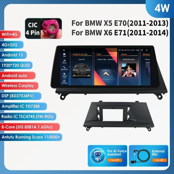 CarPlay Android 13 Car Stereo with GPS Navigation — In-Dash, OSSURET