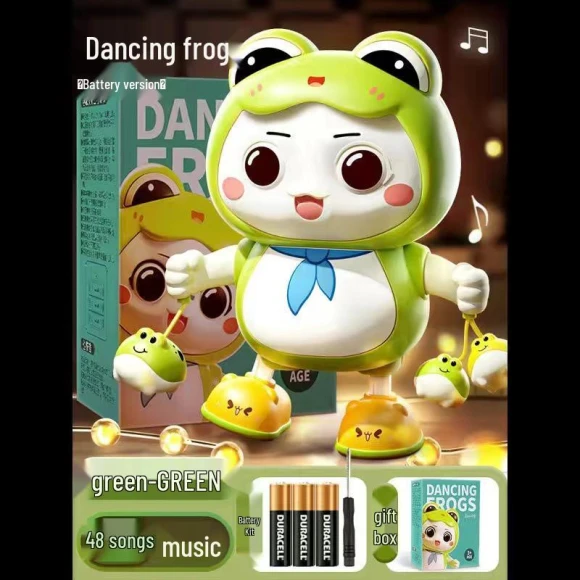 Dancing Robot Frog Toy with Lights and Music — Sing-Along Systems, Super Go