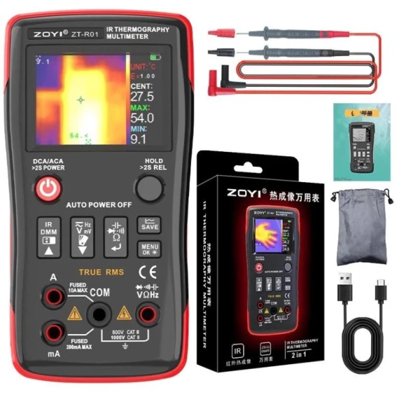 Handheld HD Infrared Thermal Imaging Multimeter — Multimeters & Analyzers, ZOYI