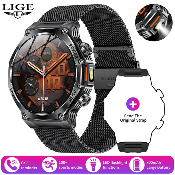 Men's Smart Watch with Bluetooth Calling — Smartwatches, LIGE