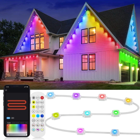Outdoor Permanent RGBIC LED Lighting — LED Strips, Mellow Home