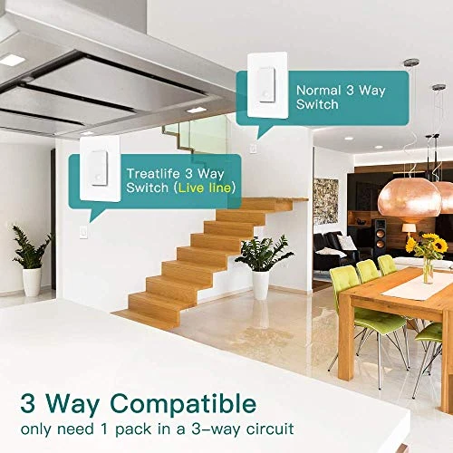 3 Way Smart Switch 4 Pack — Dimmer Switches, TREATLIFE