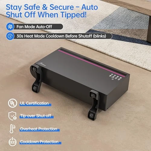 Portable Heater with Bluetooth Speaker, Lyric Display & RGB Lights — Portable Heating Solutions, Hawkrown