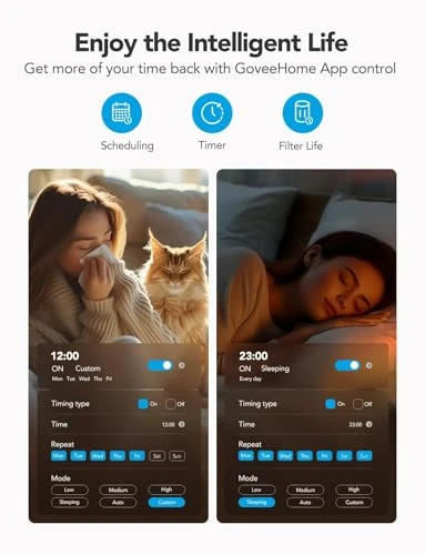 Smart Air Purifier for Bedroom — Portable Air Purifiers, GoveeLife