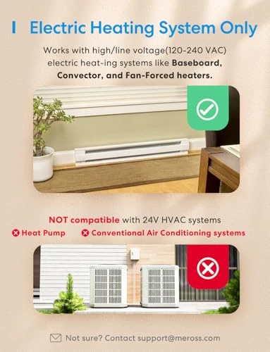 Smart Thermostat for Electric Baseboard Heater — Home Climate Control, meross