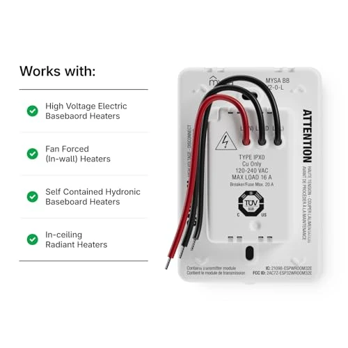 Smart Thermostat for Electric Baseboard Heaters — HVAC Controls, Mysa