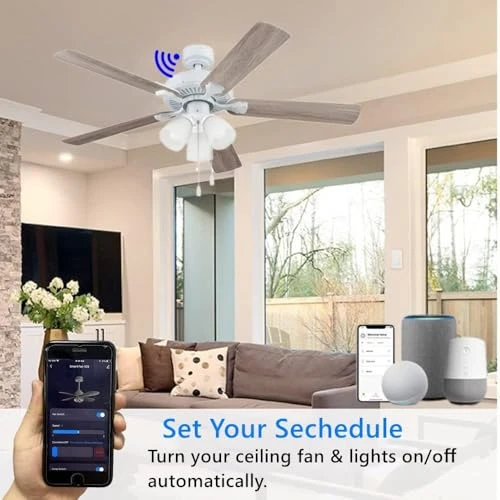 Smart Wi-Fi Ceiling Fan Remote Control Kit — Ceiling Fan Wall Controls, 53T