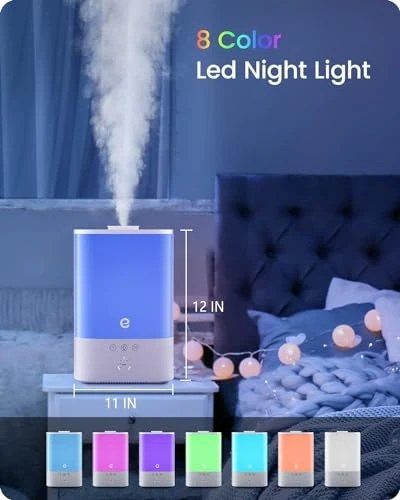 Smart WiFi Cool Mist Humidifier with Diffuser and Night Light — Air Moisturizers, Esemoil
